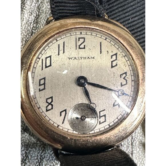 RARE Waltham Trench Watch WWI - Gold Wind Needs Minor Repair - Picture 2 of 14
